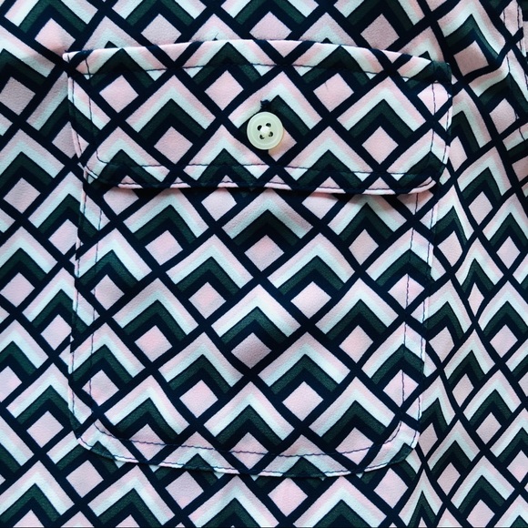 Loft button front geometric print blouse - Picture 4 of 5